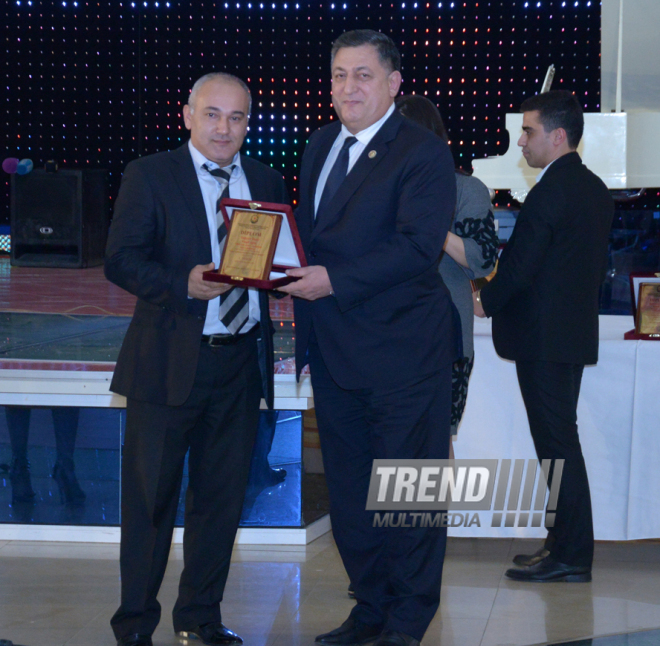 At journalistic essay awarding ceremony. Baku. Azerbaijan, Dec.25, 2015